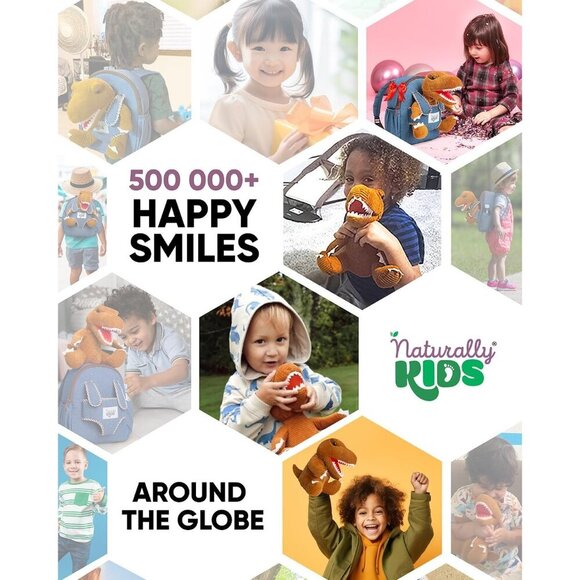 🆕 Girls Blue Stuffed Animal Toy Small Kids Dinosaur Toddler Gifts Backpack - Picture 7 of 9